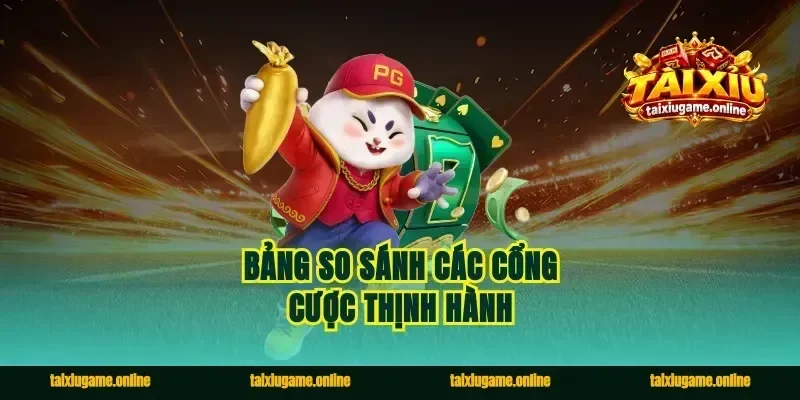 Bảng so sánh các cổng cược thịnh hành